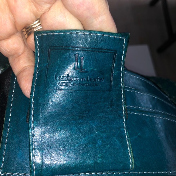 Leathers in leather cow hide ladies purse handbag shoulder bag - Picture 9 of 10